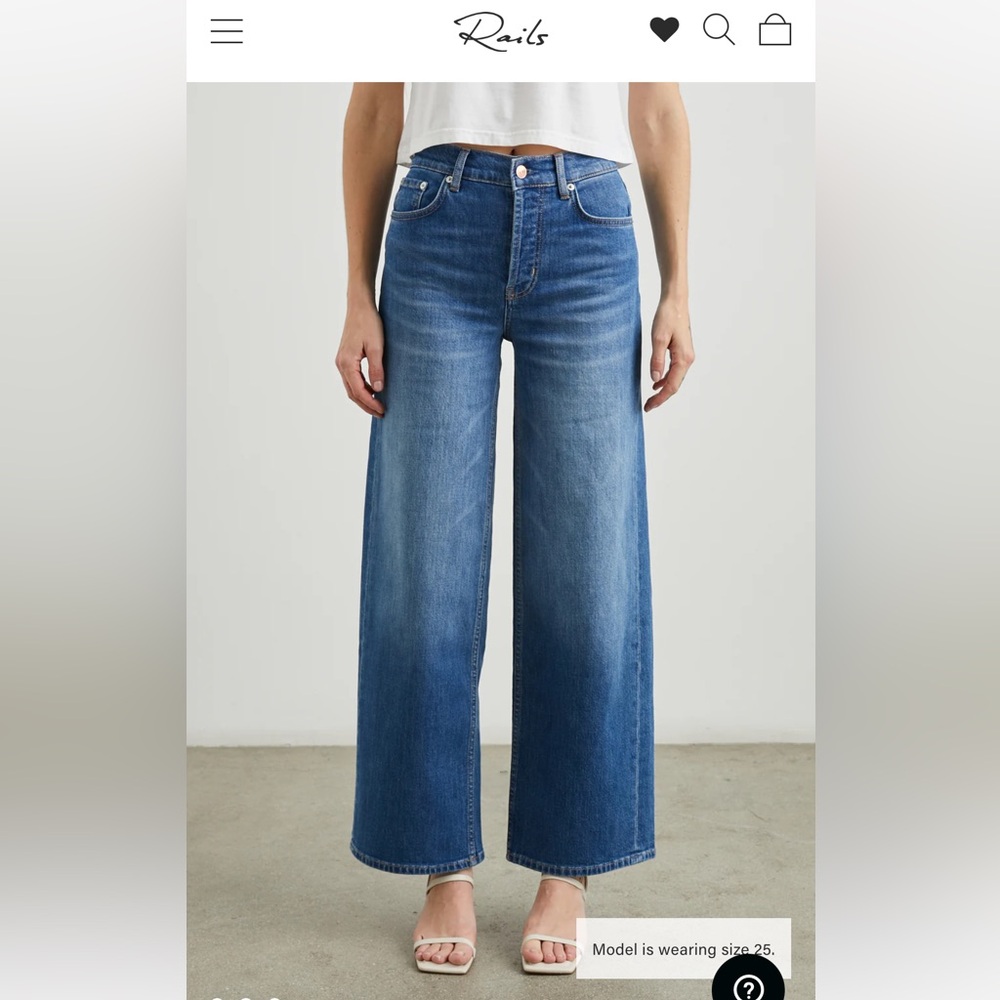 Rails Wide-Leg Flare Jeans in Medium Blue
